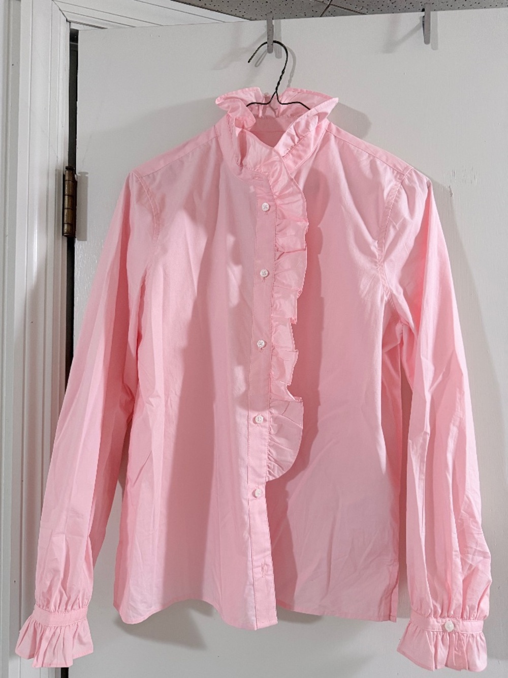 Beautiful J. Crew blouse in peachy pink, size 4.